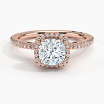 Simply Tacori Cathedral Drape Diamond Ring Rose Gold 18k Cushion Engagement Ring