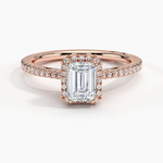 Simply Tacori Cathedral Drape Diamond Ring Rose Gold 18k Emerald Engagement Ring