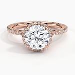 Simply Tacori Cathedral Drape Diamond Ring Rose Gold 18k Round Engagement Ring