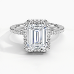 Simply Tacori Cathedral Drape Diamond Ring Platinum Emerald Engagement Ring
