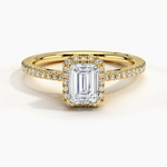 Simply Tacori Cathedral Drape Diamond Ring Yellow Gold 18k Emerald Engagement Ring