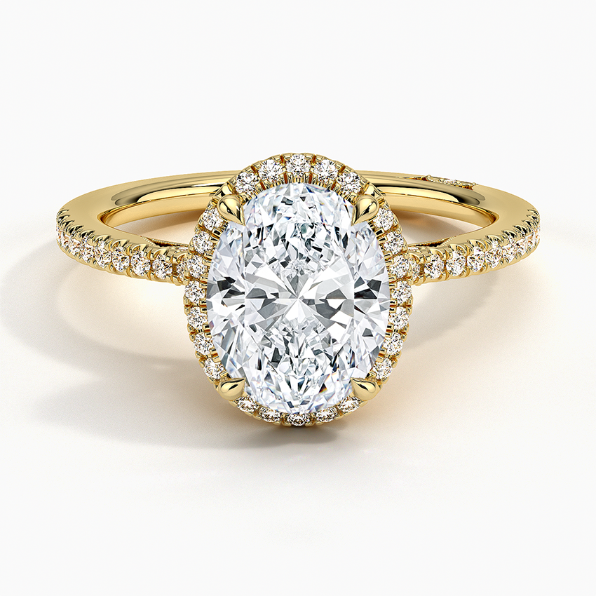 Simply Tacori Cathedral Drape Diamond Ring Yellow Gold 18k Oval Engagement Ring