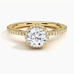 Simply Tacori Cathedral Drape Diamond Ring Yellow Gold 18k Round Engagement Ring