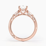 Simply Tacori Three Stone Marquise Diamond Ring Rose Gold 18k Cushion Engagement Ring