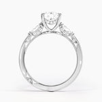 Simply Tacori Three Stone Marquise Diamond Ring Platinum Cushion Engagement Ring