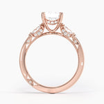 Simply Tacori Three Stone Marquise Diamond Ring Rose Gold 18k Emerald Engagement Ring