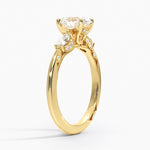 Simply Tacori Three Stone Marquise Diamond Ring Yellow Gold 18k Oval Engagement Ring
