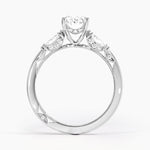 Simply Tacori Three Stone Marquise Diamond Ring Platinum Oval Engagement Ring