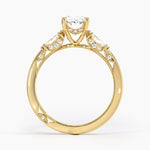 Simply Tacori Three Stone Marquise Diamond Ring Yellow Gold 18k Oval Engagement Ring