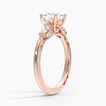 Simply Tacori Three Stone Marquise Diamond Ring Rose Gold 18k Princess Engagement Ring