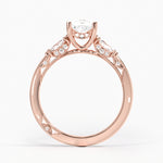 Simply Tacori Three Stone Marquise Diamond Ring Rose Gold 18k Princess Engagement Ring