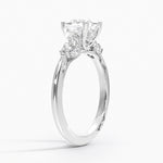 Simply Tacori Three Stone Marquise Diamond Ring Platinum Princess Engagement Ring