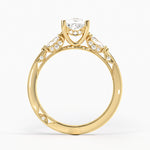 Simply Tacori Three Stone Marquise Diamond Ring Yellow Gold 18k Princess Engagement Ring