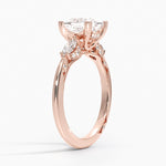 Simply Tacori Three Stone Marquise Diamond Ring Rose Gold 18k Princess Engagement Ring