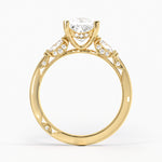 Simply Tacori Three Stone Marquise Diamond Ring Yellow Gold 18k Princess Engagement Ring