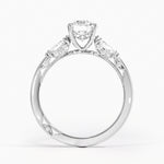 Simply Tacori Three Stone Marquise Diamond Ring Platinum Round Engagement Ring