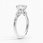 Simply Tacori Three Stone Marquise Diamond Ring Platinum Round Engagement Ring