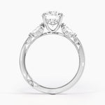Simply Tacori Three Stone Marquise Diamond Ring Platinum Round Engagement Ring