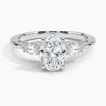 Simply Tacori Three Stone Marquise Diamond Ring Platinum Oval Engagement Ring