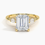 Simply Tacori Three Stone Marquise Diamond Ring Yellow Gold 18k Emerald Engagement Ring