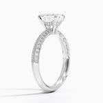 Tacori Sculpted Crescent Knife Edge Diamond Ring Platinum Emerald Engagement Ring