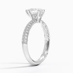 Tacori Sculpted Crescent Knife Edge Diamond Ring Platinum Pear Engagement Ring