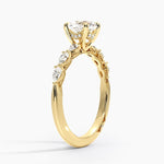 Tacori Sculpted Crescent Pear Diamond Ring Yellow Gold 18k Cushion Engagement Ring
