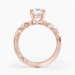 Tacori Sculpted Crescent Pear Diamond Ring Rose Gold 18k Cushion Engagement Ring