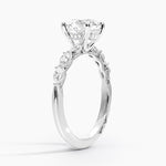 Tacori Sculpted Crescent Pear Diamond Ring Platinum Cushion Engagement Ring