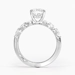 Tacori Sculpted Crescent Pear Diamond Ring Platinum Cushion Engagement Ring