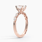 Tacori Sculpted Crescent Pear Diamond Ring Rose Gold 18k Emerald Engagement Ring