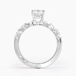 Tacori Sculpted Crescent Pear Diamond Ring Platinum Emerald Engagement Ring