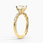 Tacori Sculpted Crescent Pear Diamond Ring Yellow Gold 18k Emerald Engagement Ring
