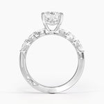 Tacori Sculpted Crescent Pear Diamond Ring Platinum Emerald Engagement Ring