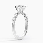 Tacori Sculpted Crescent Pear Diamond Ring Platinum Oval Engagement Ring