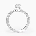 Tacori Sculpted Crescent Pear Diamond Ring Platinum Oval Engagement Ring