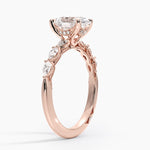 Tacori Sculpted Crescent Pear Diamond Ring Rose Gold 18k Oval Engagement Ring