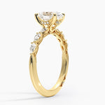Tacori Sculpted Crescent Pear Diamond Ring Yellow Gold 18k Oval Engagement Ring