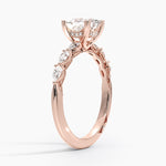 Tacori Sculpted Crescent Pear Diamond Ring Rose Gold 18k Princess Engagement Ring