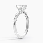 Tacori Sculpted Crescent Pear Diamond Ring Platinum Princess Engagement Ring
