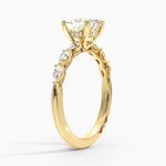 Tacori Sculpted Crescent Pear Diamond Ring Yellow Gold 18k Princess Engagement Ring