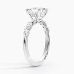 Tacori Sculpted Crescent Pear Diamond Ring Platinum Princess Engagement Ring