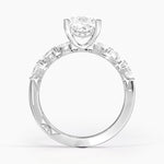Tacori Sculpted Crescent Pear Diamond Ring Platinum Princess Engagement Ring