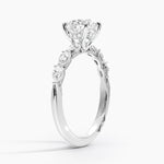 Tacori Sculpted Crescent Pear Diamond Ring Platinum Round Engagement Ring