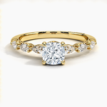 Tacori Sculpted Crescent Pear Diamond Ring Yellow Gold 18k Cushion Engagement Ring
