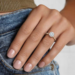 Tacori Sculpted Crescent Pear Diamond Ring Yellow Gold 18k Engagement Ring