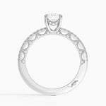Tacori Lunetta Crescent Diamond Ring Platinum Cushion Engagement Ring