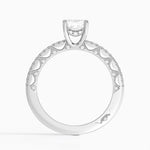 Tacori Lunetta Crescent Diamond Ring Platinum Emerald Engagement Ring