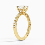 Tacori Lunetta Crescent Diamond Ring Yellow Gold 18k Emerald Engagement Ring