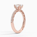 Tacori Lunetta Crescent Diamond Ring Rose Gold 18k Oval Engagement Ring